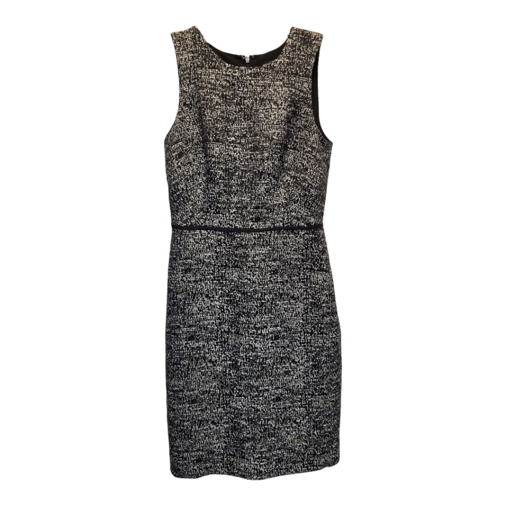 J. Crew Mercantile Black and White Sheath Mini Dress with Crew Neck - Size 00